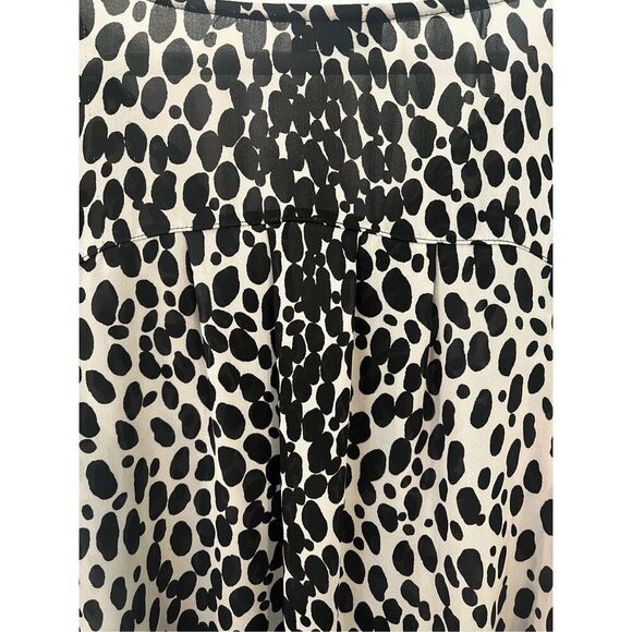 Talbots Cap Sleeve Belted Abstract Leopard Print V-Neck Midi Dress sz 16 EUC - Picture 7 of 7